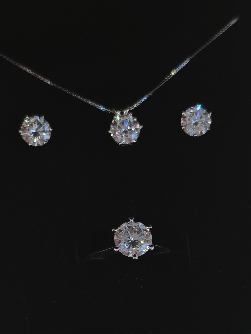 Fine Moissanite Set 5CTW Silver 925
